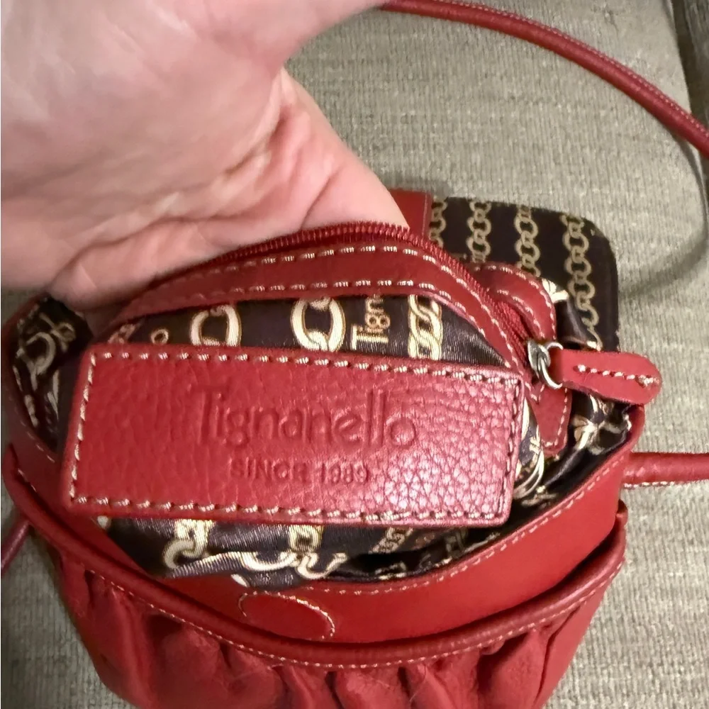 Tignanello‎ Cherry Red Crossbody Bag